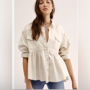 Free people Dylan babydoll jacket Xs